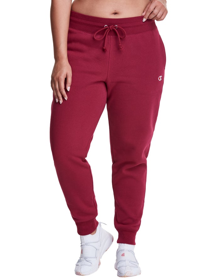 Champion Plus Reverse Weave Kadın Joggers Koyu Kırmızı ( VDNUYF862 )